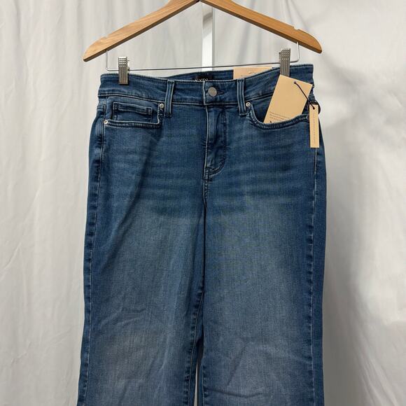 NYDJ Jeans Womens Size 8 Blake High Rise Slim Flare in Stunning Blue NWT - Picture 6 of 11
